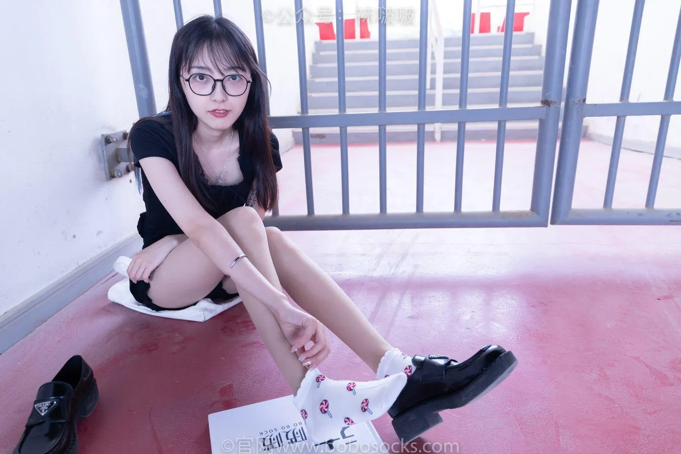 [BoBoSocks袜啵啵]NO.030 稚予- 皮鞋、短白棉袜、肉丝 [141P]插图7